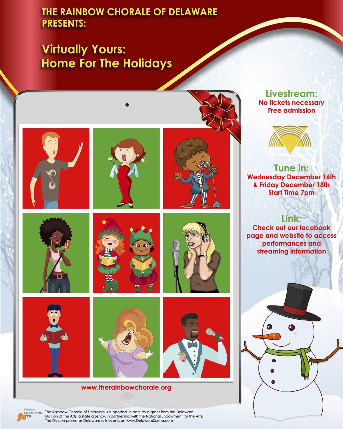 Virtually Yours Holiday Concert Poster